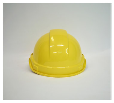 Area warden safety yellow helmet front