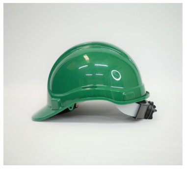 First Aid Helmet Green Side View